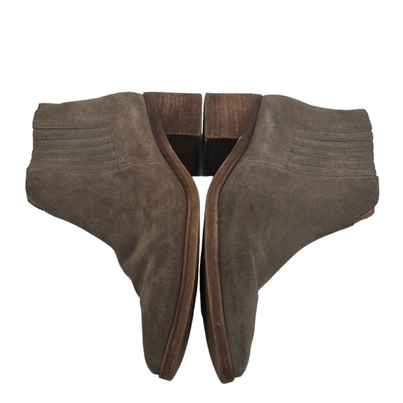 Madewell Taupe Block Heel Pointed Toe Ankle Booties Size 8 1/2 Women’s - Picture 7 of 10